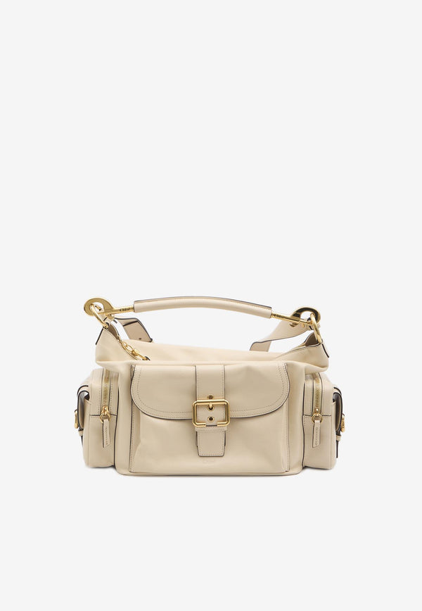 Chloé Buckled Leather Camera Bag Beige CHC24AS533N83--24Q
