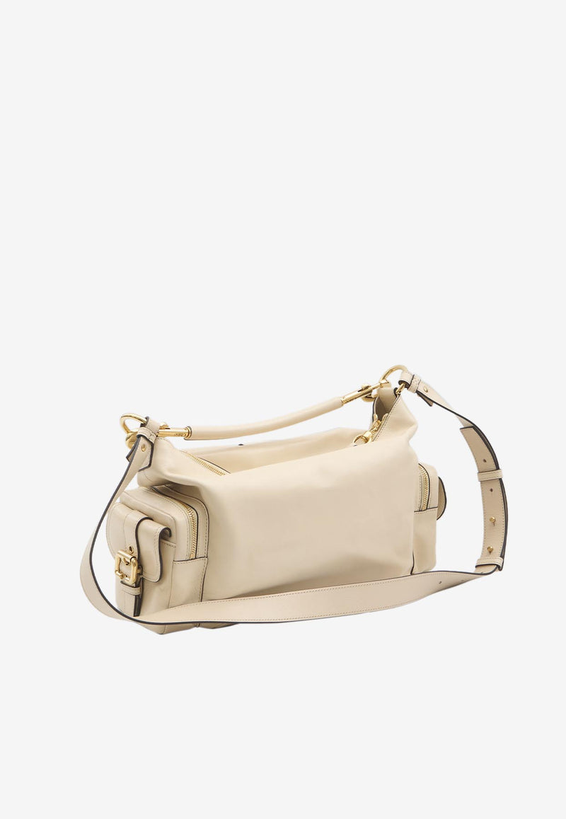 Chloé Buckled Leather Camera Bag Beige CHC24AS533N83--24Q