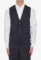 Tagliatore Essential Wool Waistcoat Blue GFNA05A-060001-B5013