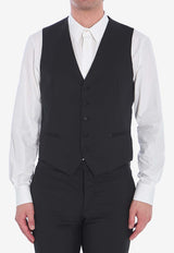 Tagliatore Virgin Wool Waistcoat Black GFBK05A-060001-N5012