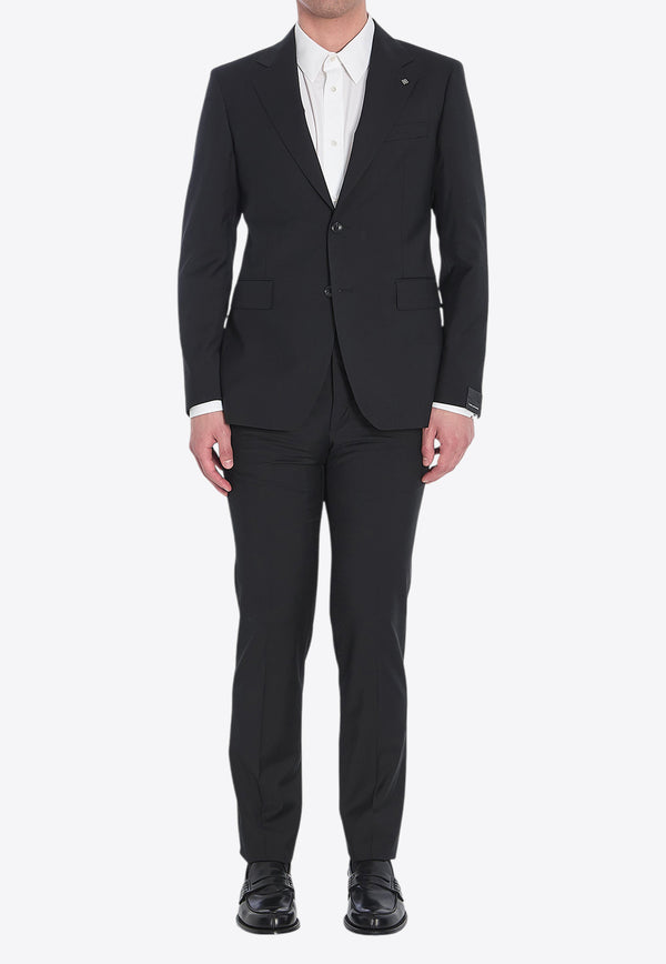 Tagliatore Wool Single-Breasted Suit Black 2FNJ22B01-060004-N5082