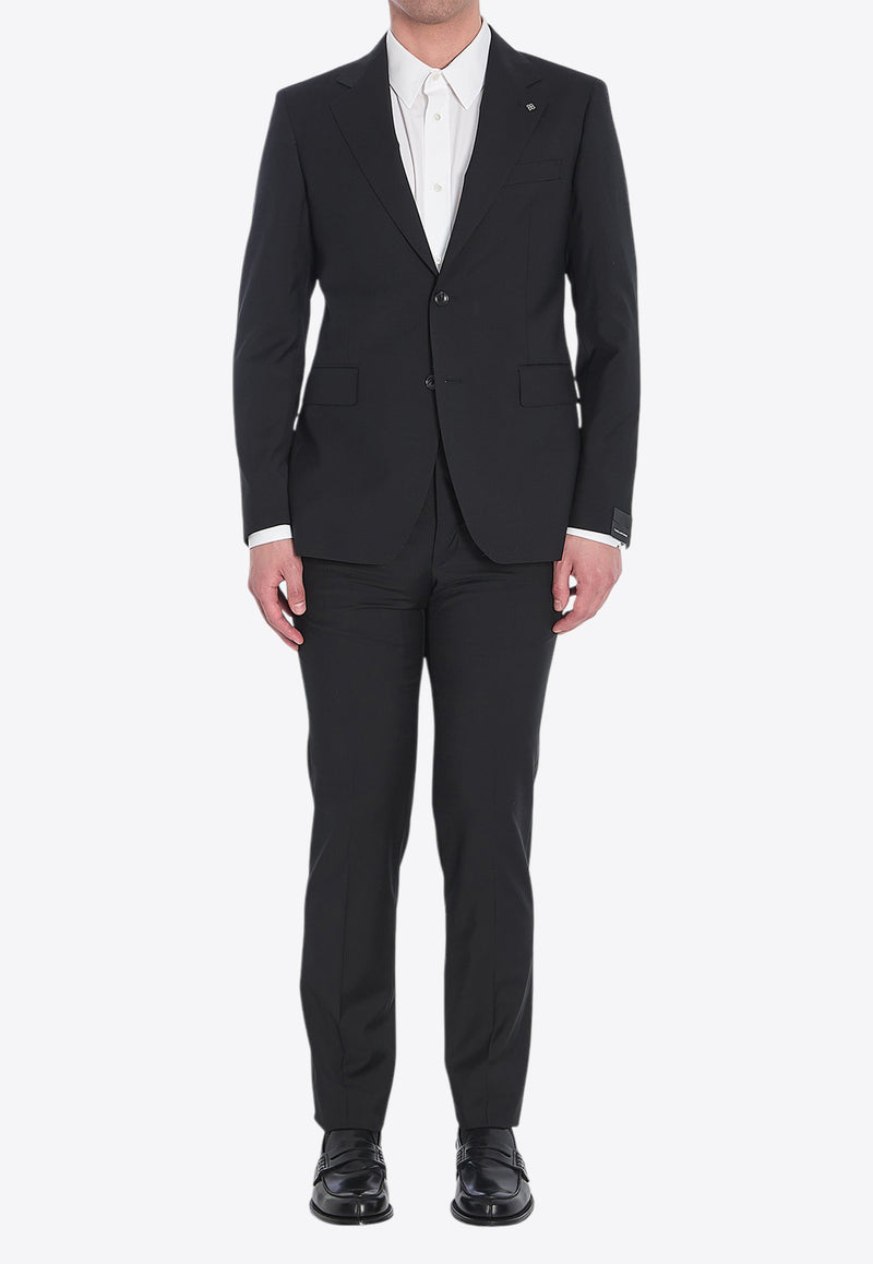 Tagliatore Wool Single-Breasted Suit Black 2FNJ22B01-060004-N5082