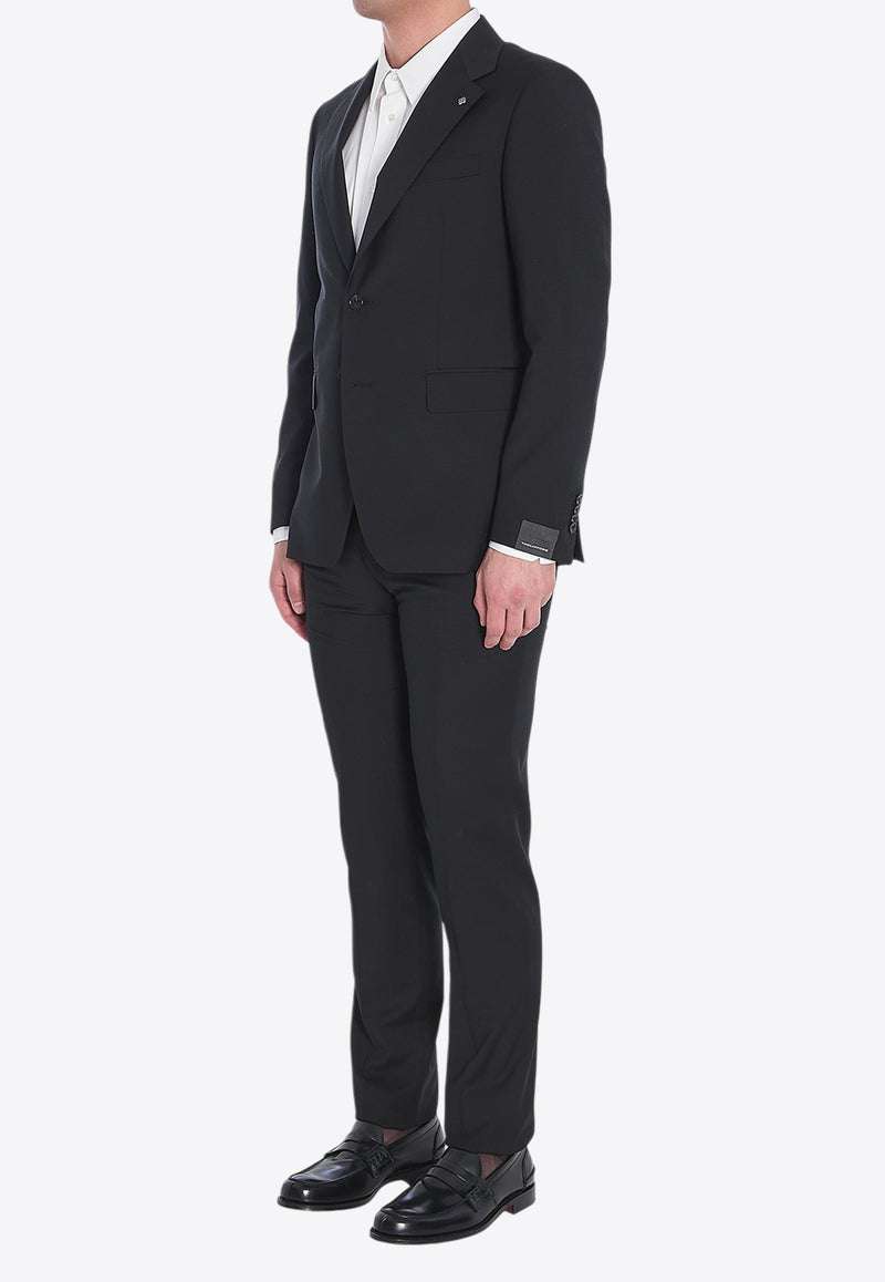 Tagliatore Wool Single-Breasted Suit Black 2FNJ22B01-060004-N5082