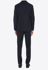 Lardini Wool Double-Breasted Suit Blue ES445AE-ESIF64416-850