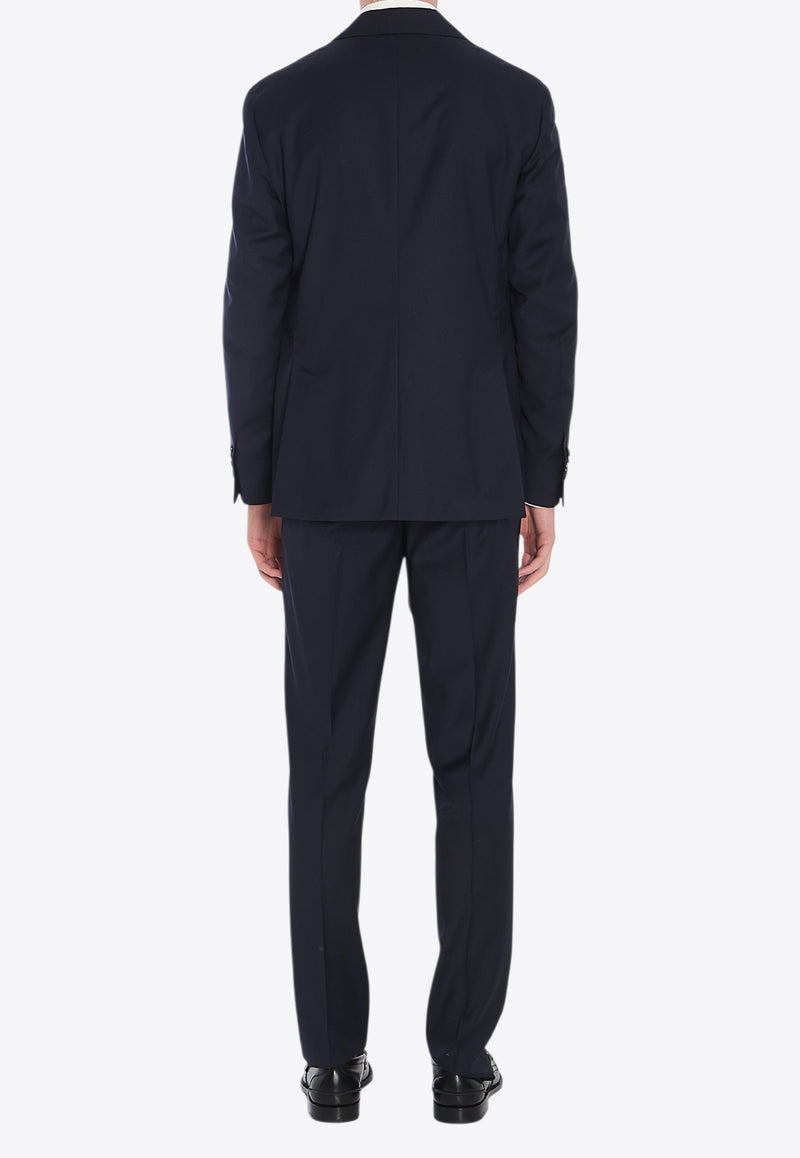 Lardini Wool Double-Breasted Suit Blue ES445AE-ESIF64416-850