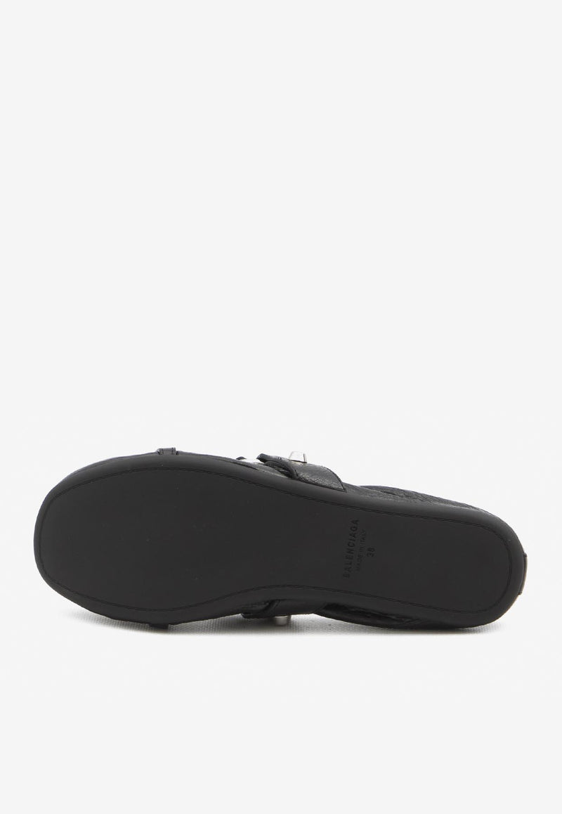 Balenciaga Le City Leather Ballet Flats Black 828095-WAD4Y-1080