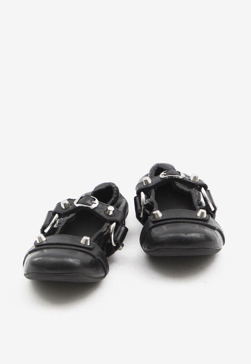 Balenciaga Le City Leather Ballet Flats Black 828095-WAD4Y-1080