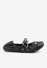 Balenciaga Le City Leather Ballet Flats Black 828095-WAD4Y-1080