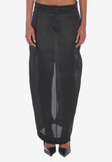 Khaite Lucian Maxi Silk Skirt  Black 41493002--200