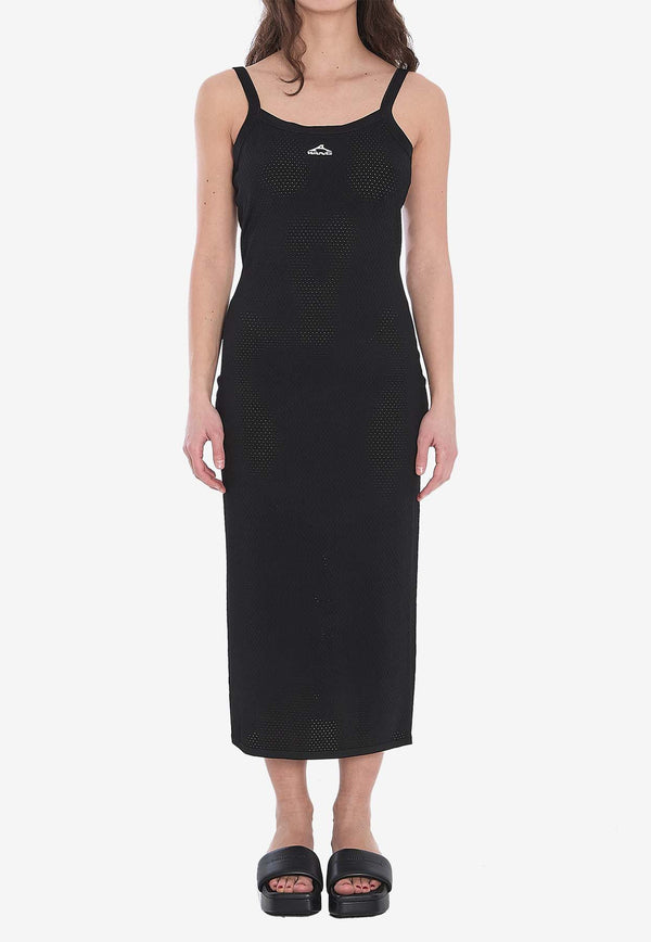 Alexander Wang 3D Logo Slip Midi Dress Black 4KC2256043--001