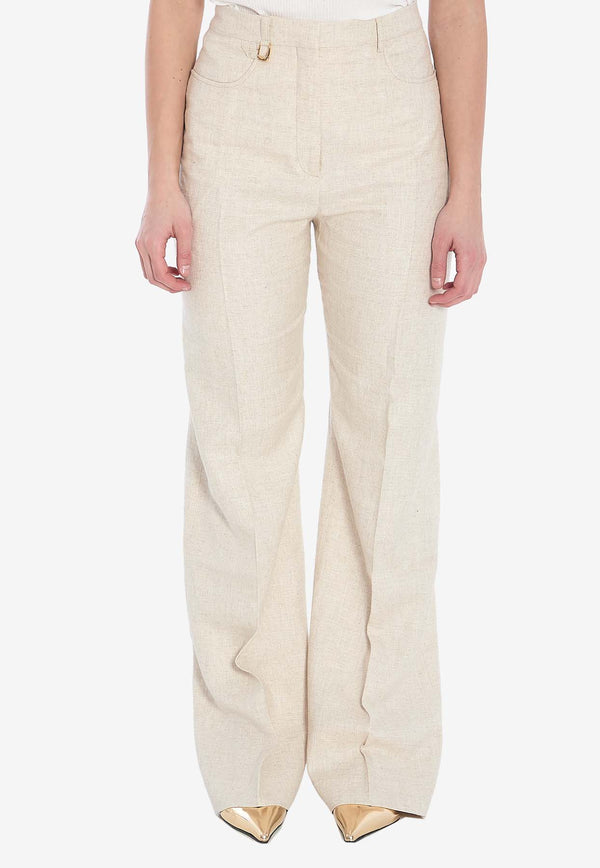 Jacquemus Sauge Flared Tailored Pants Beige 243PA003-1358-130