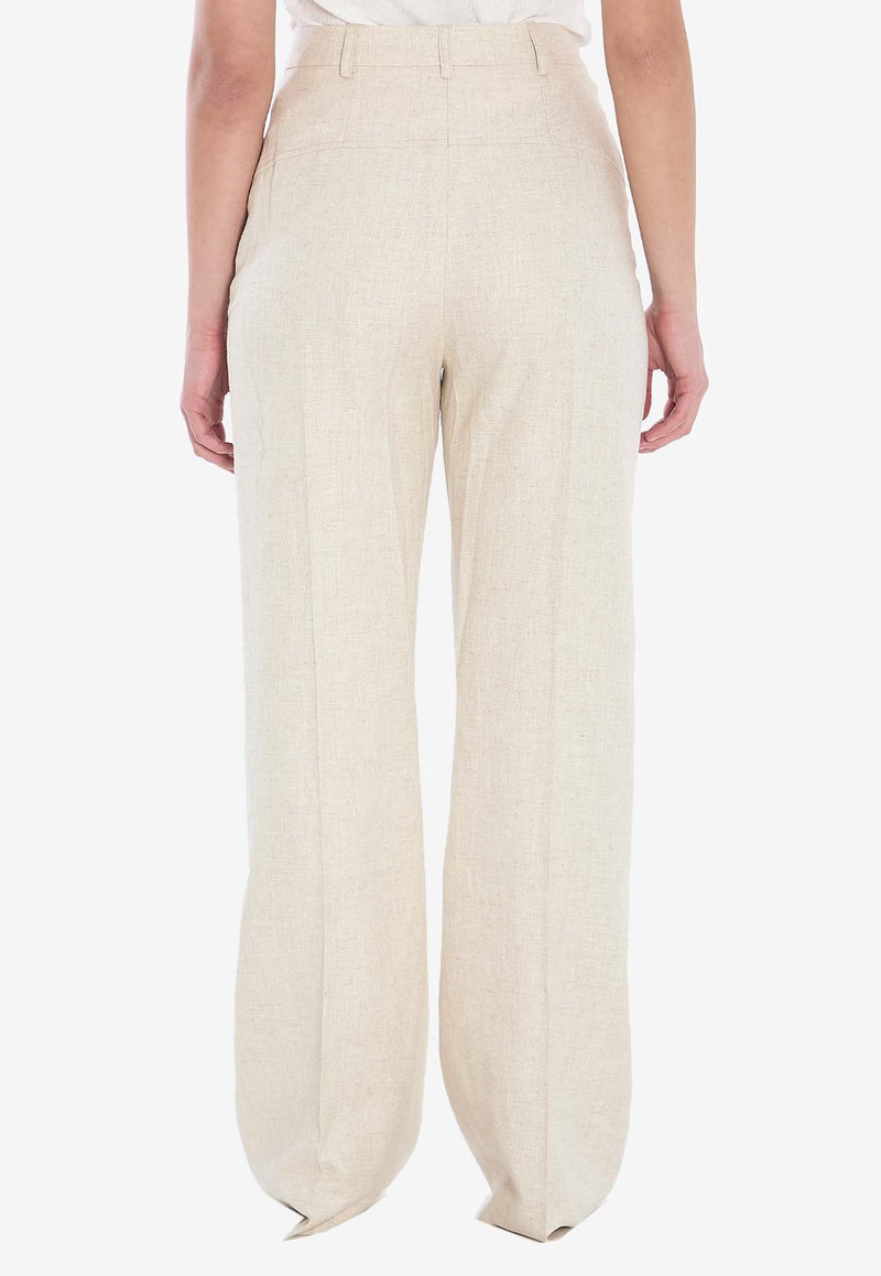 Jacquemus Sauge Flared Tailored Pants Beige 243PA003-1358-130