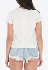 Alexander Wang Raised Logo Cropped T-shirt White 4CC2251540--132