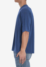 Roberto Collina Fine Knit Crewneck T-shirt Blue RB11021-RB11-12