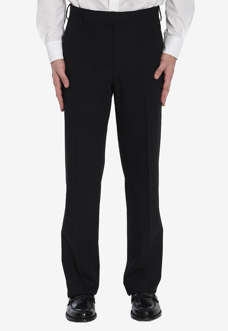 Lardini Wool Tailored Pants Black ESPALU-ESIF64422-999