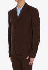 Gucci Wool Twill Single-Breasted Blazer Brown 813982-Z7AL1-2129