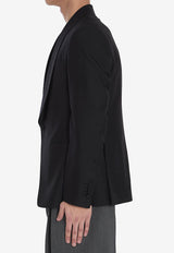 Lardini Single-Breasted Silk Blazer Black ES5809EI-ESE64318-999