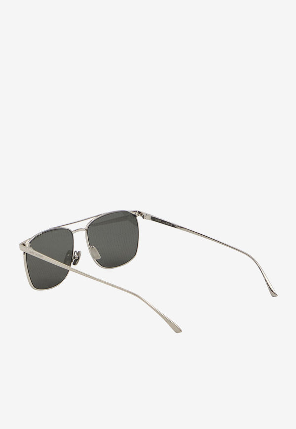 Saint Laurent Engraved Logo Square Glasses Gray 822257-Y9969-8100