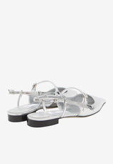 Jimmy Choo Didi Patent Leather Slingback Flats Silver DIDI FLAT-QUI-SILVER