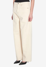 Gucci Engraved-Logo Balloon Jeans Beige 828601-XDDA7-2353