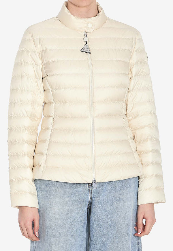 Moncler Igelle Zip-Up Down Jacket White 1A00068-597YF-20F