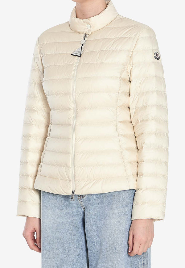 Moncler Igelle Zip-Up Down Jacket White 1A00068-597YF-20F