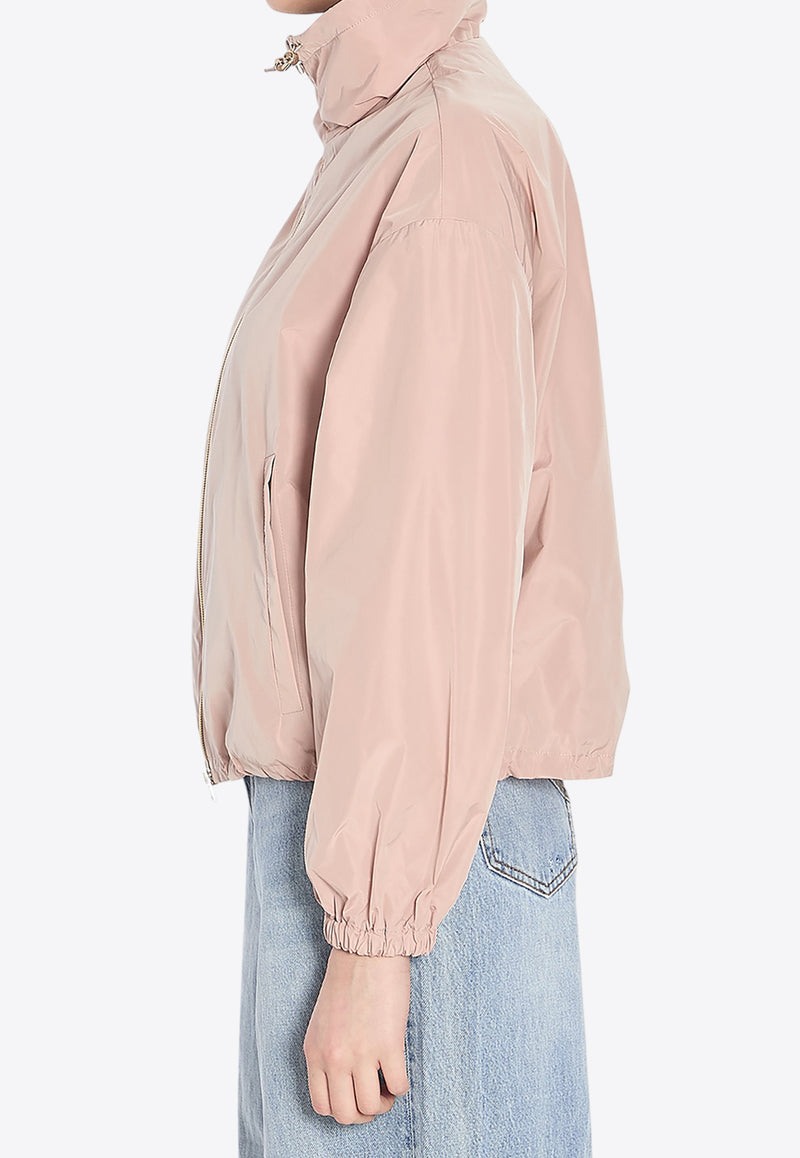 Herno New Techno Taffeta Zip-Up Jacket Pink GI000280D-12483Z-4040