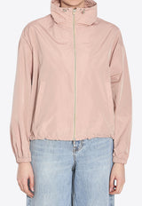 Herno New Techno Taffeta Zip-Up Jacket Pink GI000280D-12483Z-4040