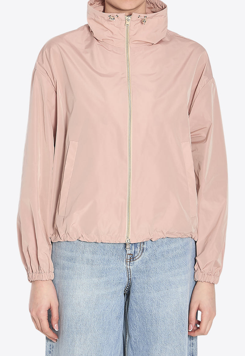 Herno New Techno Taffeta Zip-Up Jacket Pink GI000280D-12483Z-4040
