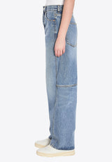 Gucci Balloon-Leg Faded Jeans Blue 828601-XDDAR-4009