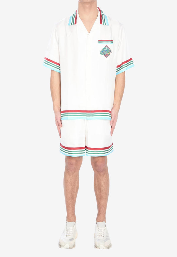 Casablanca Casa Way World Series Bowling Shirt White MS25SH00306--WHITE