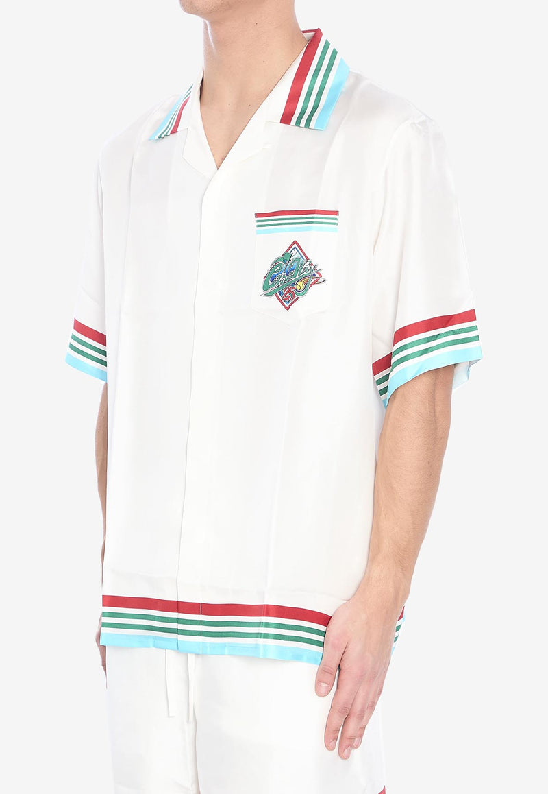 Casablanca Casa Way World Series Bowling Shirt White MS25SH00306--WHITE
