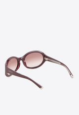 Gucci Logo Round Sunglasses Red 831871-J0740-6060