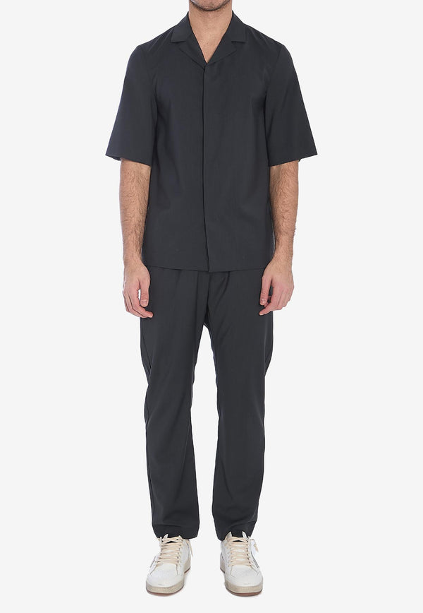 Barena Venezia Atila Tropical Short-Sleeved Shirt Gray OSU5062-0478-580