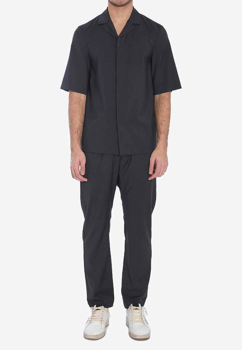 Barena Venezia Atila Tropical Short-Sleeved Shirt Gray OSU5062-0478-580