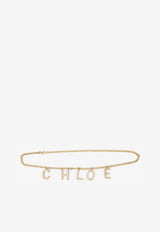 Chloé Logo Letters Jewelry Chain Belt Gold CH25ABJ41CB7--9DC