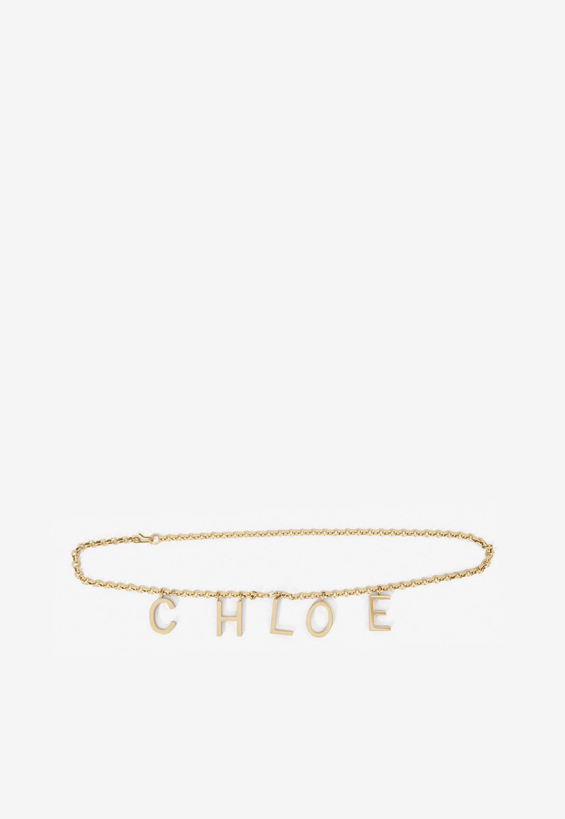 Chloé Logo Letters Jewelry Chain Belt Gold CH25ABJ41CB7--9DC