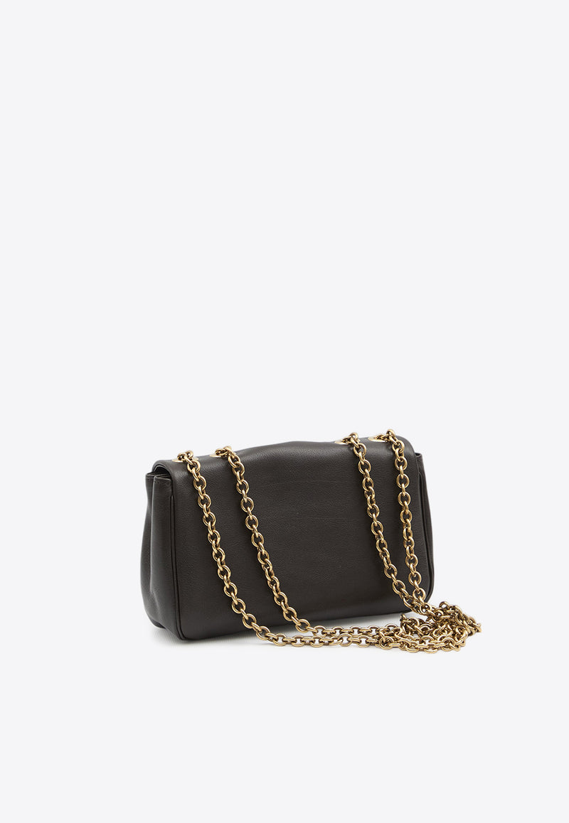 Chloé Small Heritage Calf Leather Crossbody Bag Dark Brown CH25AS585P75--24W