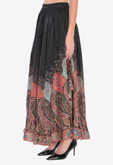 Zimmermann Rhiannon Ruffled Maxi Skirt Multicolor 3318SSS251--BLKP
