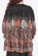 Zimmermann Rhiannon Ruffle Billow Blouse Multicolor 3229TSS251--BLKP