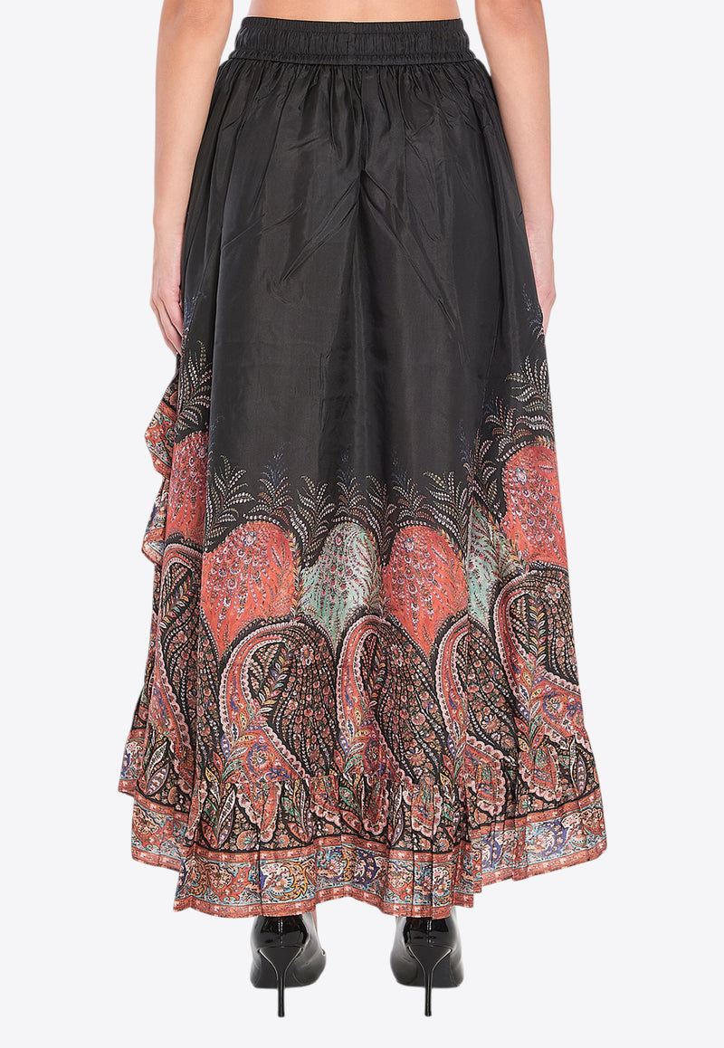 Zimmermann Rhiannon Ruffled Maxi Skirt Multicolor 3318SSS251--BLKP