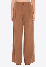 Chloé High-Rise Wide-Leg Pants Brown CH25APA11365--208