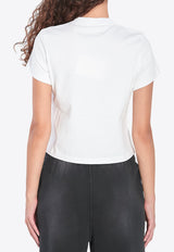 Alexander Wang Logo Print Shrunken T-shirt White 1CC3251103--120