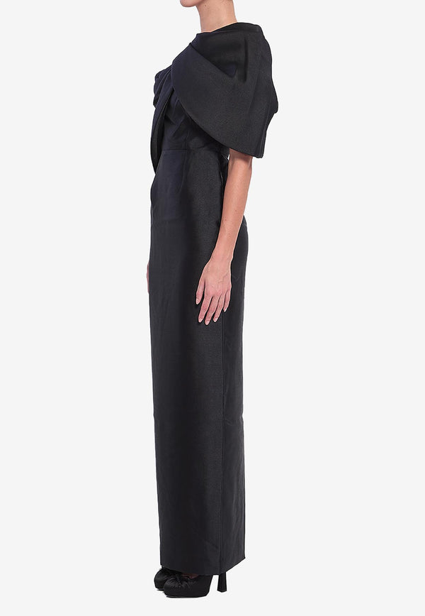 Solace London Davina Off-Shoulder Maxi Dress Black OS44006--BLACK