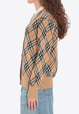 Burberry Checked Button-Up Cardigan Beige 8110579--C1309