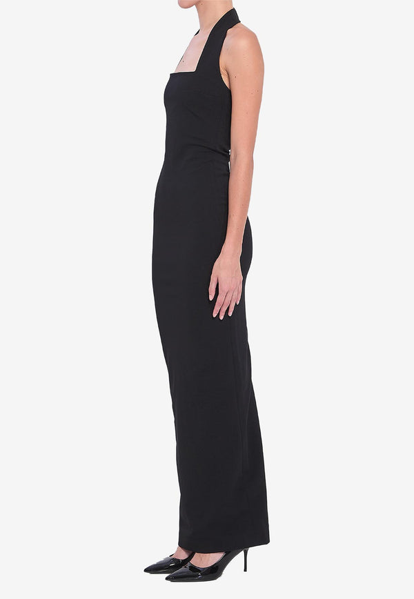 Solace London Ilona Halterneck Maxi Dress Black OS44047--BLACK