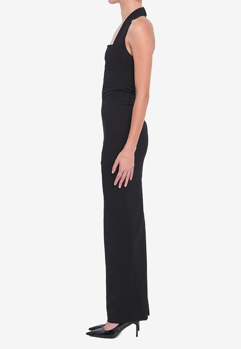 Solace London Ilona Halterneck Maxi Dress Black OS44047--BLACK