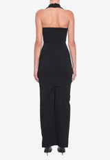 Solace London Ilona Halterneck Maxi Dress Black OS44047--BLACK
