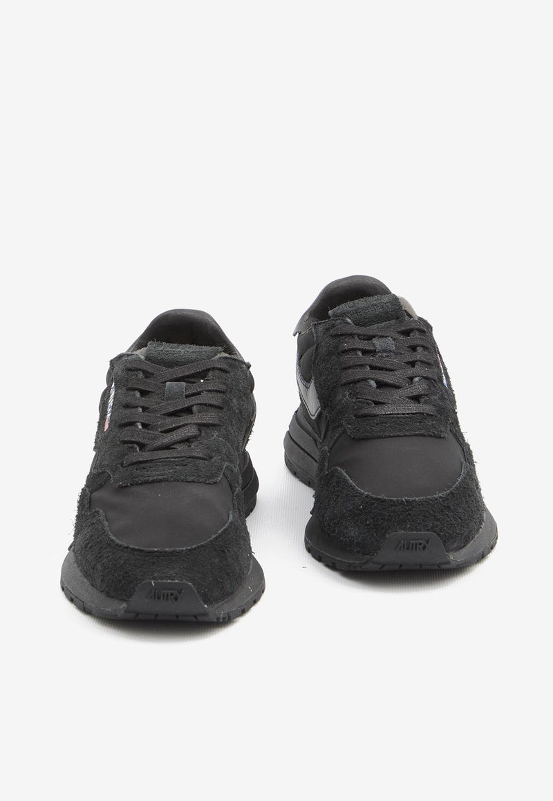 Autry Reelwind Suede Low-Top Sneakers Black WWLM-RM-04