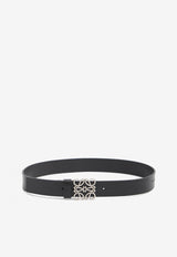 Loewe Anagram Chunky Leather Belt  Black E619238-X49-1839